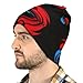 Fashion Beanie Caps with Adjustable Band Oversized Hat Cap Soft Touch Windproof Headwear Skull Cap for Ski Skat Travel, Multipurpose Scarf Hat, Tai Chi Yin Yang Red Blue