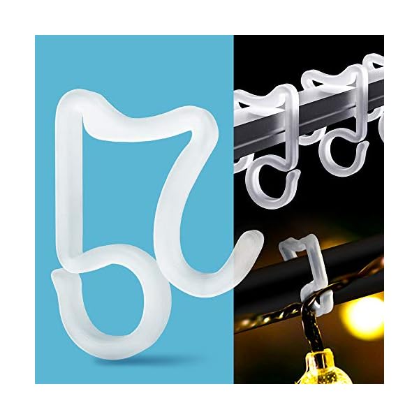 Holiday light clips christmas light clips outdoor hang gutter hooks for christmas decoration string lights weatherproof outdoor lights clips for halloween xmas(100 pieces)