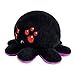 TeeTurtle - The Original Reversible Spider Plushie - Purple + Black - Cute Sensory Fidget Stuffed Animals That Show Your Mood - Perfect for Halloween!