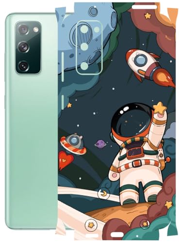 Image of AtOdds - Full Body Back Screen Guard Protector Film - Lamination Wrap Skin Sticker Compatible with Samsung Galaxy S20 FE | Scratchproof Matte Finish (Space)