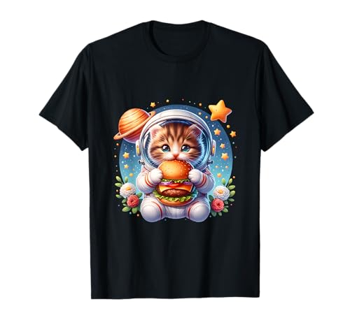 Hamburguesa de hamburguesa con queso espacial exterior Camiseta