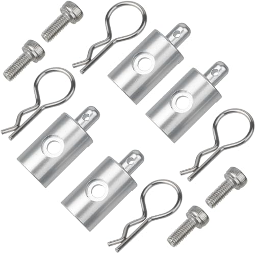 TOOMOD CW01 Aluminum Body Mounts Car Shell Fixing for Tamiya RC 1/12 CW01 Lunch Box Chassis Upgrades Parts(Silvery)