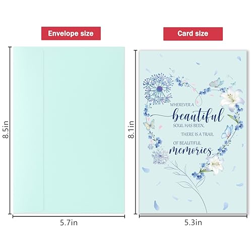 Image of Sympathy Card Gift for Loss of Loved One, Simple Sympathy Card Gift for Family Friend or Coworker, Condolence Greeting