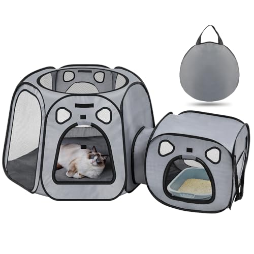 SNUVID Portable Cat Playpen Tent