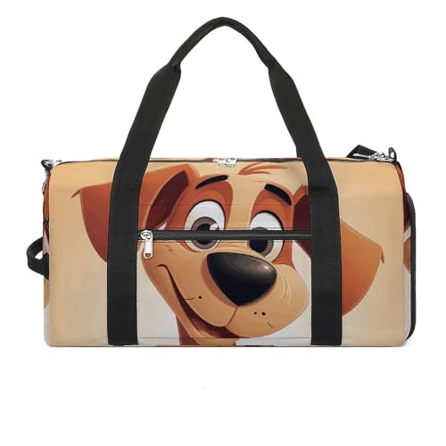 Sac de sport mignon chien pour homme et femme avec poche chaussures