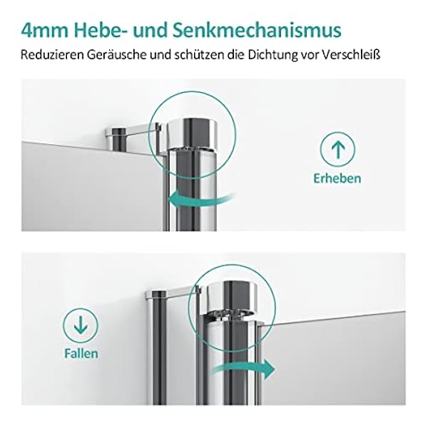 EMKE Mampara de ducha plegable para bañera, 110 x 140 cm, revestimiento de fácil limpieza