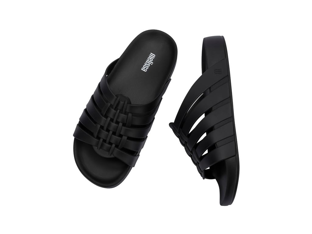 Melissa Possession Slides per le donne - Piatti, stile gelatina, comfort con design pescatore, tomaia in 100% PVC, suola in 100% EVA, profumo di gomma da masticare, sandali estivi chic da donna