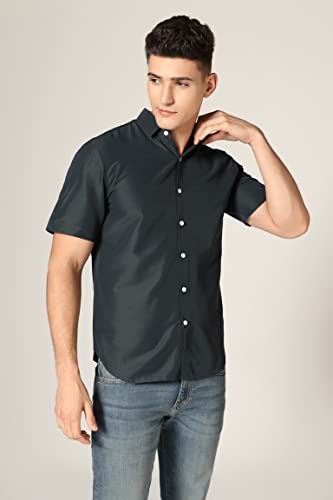 Image of Leriya Fashion Men's Rayon Shirt - Summer Button Down Shirts | Half Sleeve Printed |Formal |Casual Stylish (Available in Plus Size)