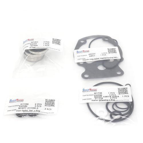 Image of 396351 Marine Gearcase Lower Unit Seal Kit for Johnson Evinrude 20-35 HP Outboard Boat Motors replaces 777559 Sierra 18-2658