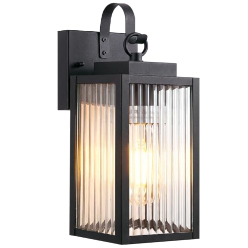 tjjsllhbe Black Outdoor Wall Lantern, Modern Farmhouse Exterior Wall Sconce - image 1