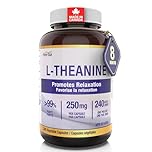 NEW L-Theanine Supplement 250mg – 240 Capsules | >99% Ultra Pure | Magnesium Stearate Free | Promotes Relaxation Without Drowsiness | 8 Month Supply | Made in Canada | Herba