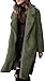 Sherpa giacche da donna oversize - Cardigan lungo in pile felpato con risvolto aperto sul davanti, caldo cappotto invernale in pelliccia sintetica - Cappotto in peluche double face, Verde militare, S