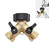 Para conectar 2 dispositivos a un suministro de agua con rosca de 3/4 pulgadas, como por ejemplo lavavajillas, lavadora, manguera de jardín, filtro de agua, tanque de agua u otros dispositivos. Adecuado para alta presión de agua y conexiones de agua caliente.