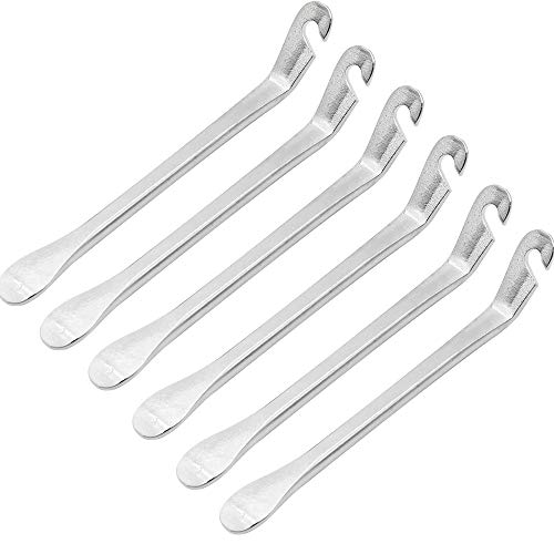 YGSAT Lot de 6 démonte-pneus de vélo - Levier en métal - Levier démonte-pneu - Outil de réparation de vélo - Cuillères en acier au carbone trempé Cover