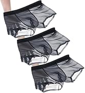 [Pazalor] ボクサーパンツ メンズ 3枚セット 下着 接触冷感 ひんやり 吸汗速乾 通気性 蒸れない メッシュ素材 シームレス 前閉じ 防臭 ボクサーブリーフ ローライズ