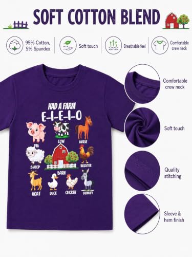 Funnycokid Toddler Boys Shirts Kids Tshirt Farm Animal Tees 2T 3T Clothes - image 5