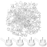 LIGIGWASH Ganci da parete per foto e cornici, 100 pezzi, senza cuciture, bianco, plastica e ferro, per tela e punto croce, adatti a varie superfici, per scuola e casa