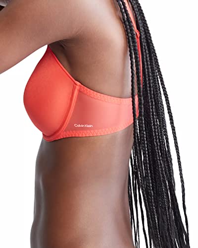 Calvin Klein Women's Sheer Marquisette Lightly Lined Demi Bra, Orange Odyssey, 36A #TOP2