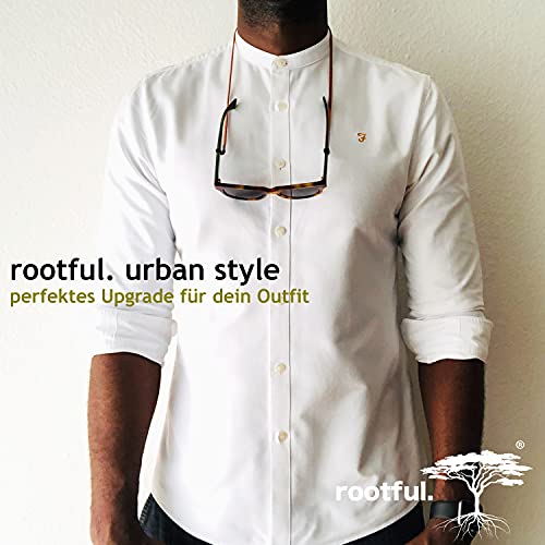 rootful.® URBAN - brillenband - brillenketting van leer 2-pack (bruin & zwart) voor zonnebrillen en leesbrillen… - Image 8