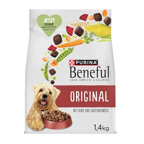 Beneful Original Hundefutter trocken, mit Rind und Gartengemüse, 6er Pack (6 x 1,4kg)