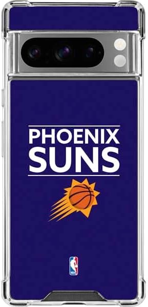 Skinit Clear Phone Case Compatible with Google Pixel 8 Pro - Officially Licensed NBA Phoenix Suns Standard - Purple Design