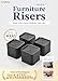 EclatBain Bed Risers Furniture Risers Heavy-Duty Rectangular Adjustable Block Lift to 3 inches and 4.3 inches Desk, Sofa, Chair Legs, Refrigerator, Washing Machine Support up to 4000 pounds