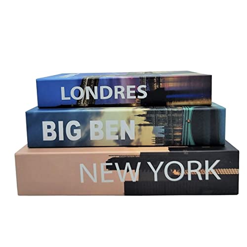 Kit Livro Decorativo Caixa Enfeite Porta Objetos Tendência