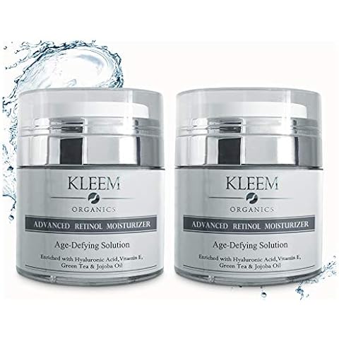 Advanced Anti Aging Retinol Cream Twin Set for Women & Men - With Retinol, Hyaluronic Acid & Vitamin E - Anti Aging Treatment Reduces Wrinkles & Fine Lines - Gentle Day and Night Serum, 1.7 Fl Oz Cover