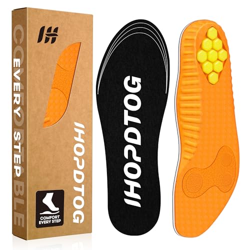 IHOPDTOG 240+lbs Running Sports Insoles Plantar Fasciitis Comfort Shoe Inserts for Men Women