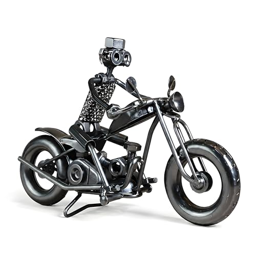 Escultura Metálica Artesanal Motocicleta Chopper 11 Pulgadas