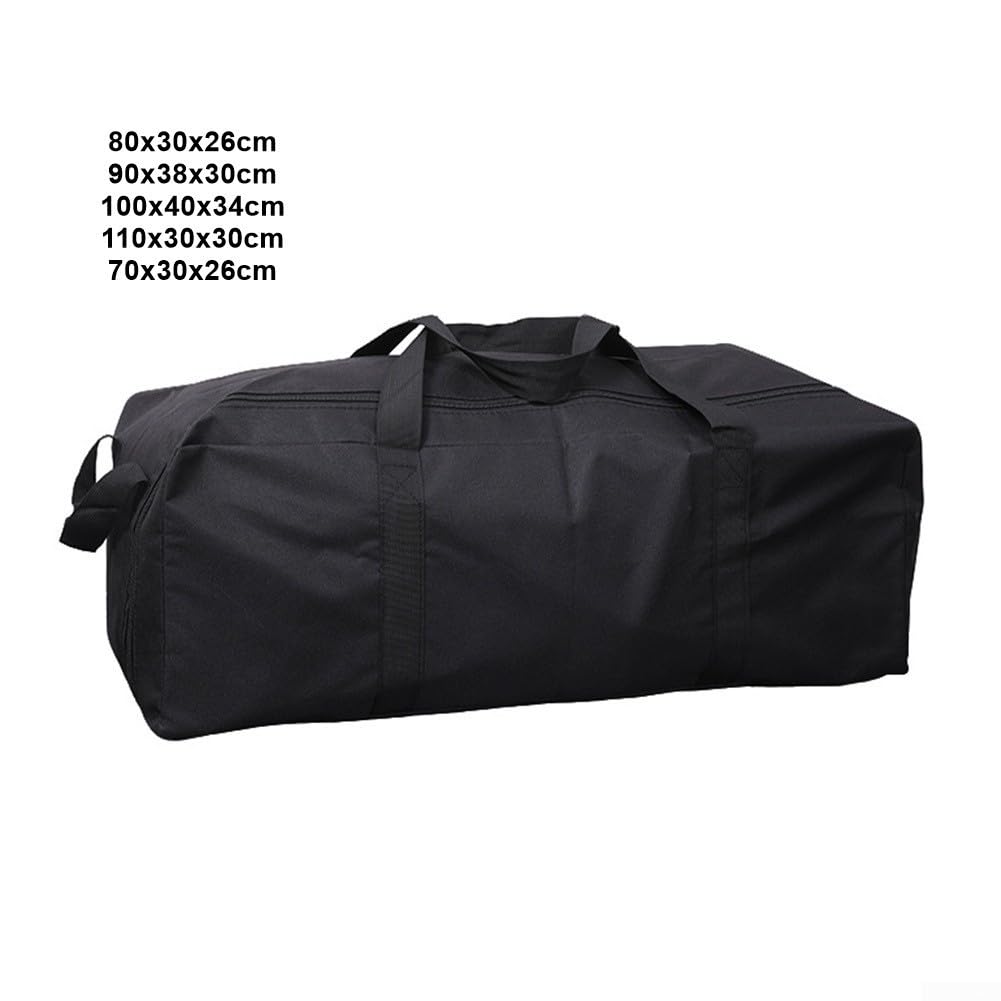 Sac de rangement extérieur en PVC Oxford 600D avec poignée imperméable pour équipement de camping, pêche, mobilier de jardin (80 x 30 x 26 cm)
