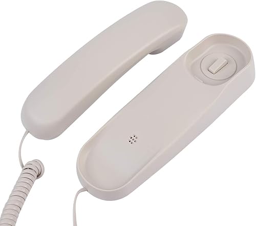 Miniatura 9 de Teléfono fijo con cable para montaje en pared con cuatro alfombrillas antideslizantes, teléfono fijo de tamaño mini, sin identificación de llamadas,