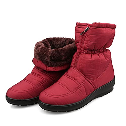 🔥🚀Kostenloser Versand💝👢Rutschfeste, warme Schneestiefel mit Reißverschluss für Damen✨
