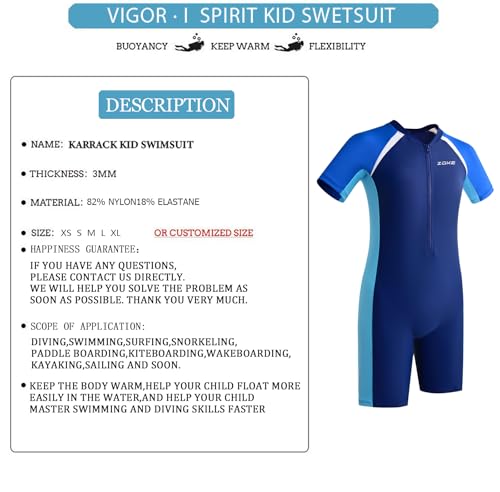 Image of karrack Girls and Boys One Piece Rash Guard Swimsuit Kid Water Sport Short Swimsuit UPF 50+ Sun Protection Bathing Suits