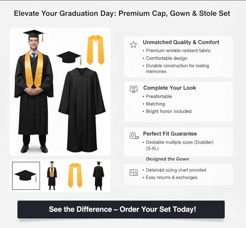 Image of graduation gown for adult convocation gown for boys & girls fancy dress competition