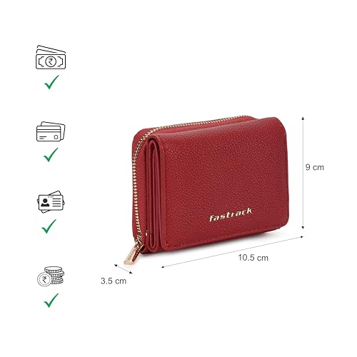 Image of Fastrack Women's Pocket Essentials Wallet | Compact & Convenient | Coin Purse, Card & Cash Slots | Everyday Carry | 6 Months Warranty
