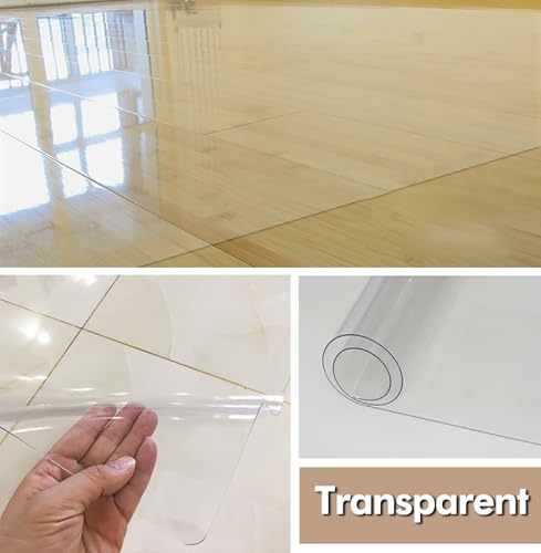 Alfombra extragrande para el hogar de madera transparente de 60x420cm 5
