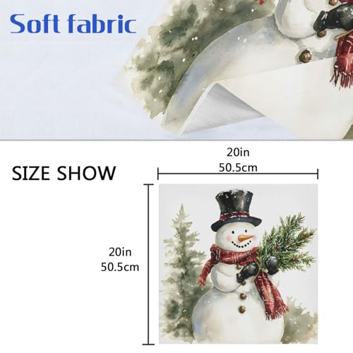 Servilletas de Tela Navidad Muñeco de Nieve x6 miniatura 6