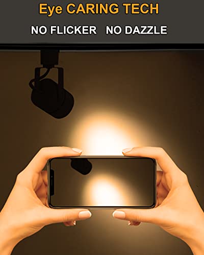 Mocaoire Led Track Lighting Heads,10W 3000K Warm White H Type Track Lighting Rail Ceiling Spotlight For Accent Task Wall Art Exhibition Lighting 120V 24° Halo Type 4 Pack (White) #TOP5