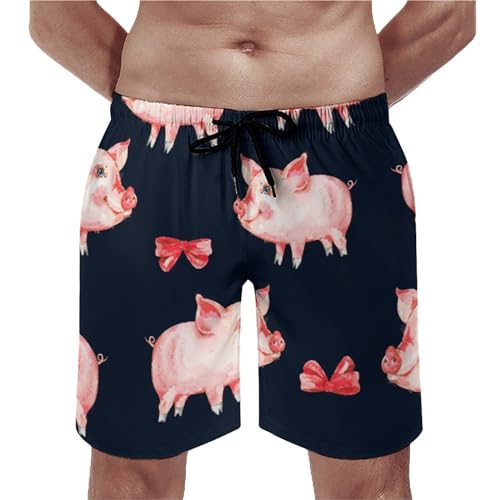 Short de bain homme cochon rose UMENG séchage rapide taille S