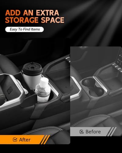 Image of CDEFG for 2025 2026 GMC Terrain Center Console Organizer Cup Holder Insert - Terrain Elevation Silicone Console Storage Accessories