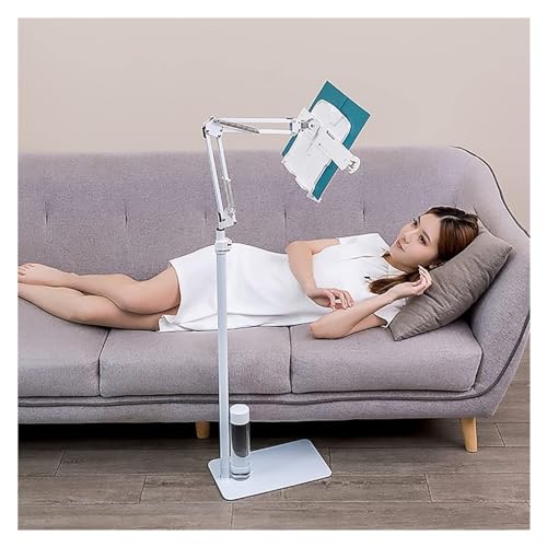 Estante de Lectura Plegable de pie, Soporte de Lectura de Suelo, Soporte para Libros, Altura Ajustable, Soporte para Libros de Cocina, Montaje en Suelo, Brazo Largo, Mesa, Cama, Atril (tamañ