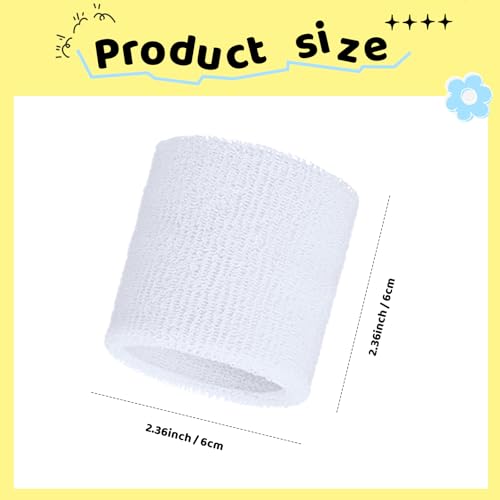 Image of Bememo 12 Pack Wristbands Sweatband for Women Men, Neon Colored Sport Wrist Bands, Tennis Football Basketball Sweatbands, Moisture Wicking Arm Bands for Working Out