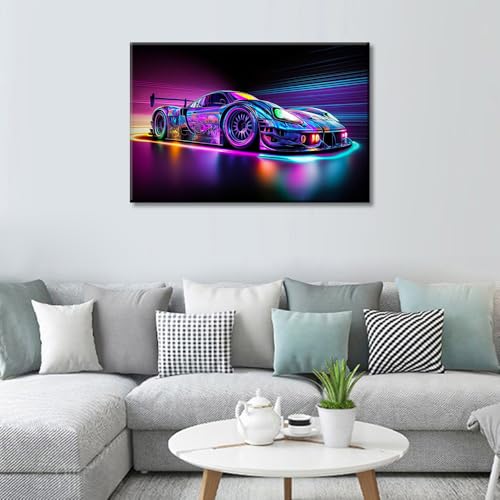 Hypercar déco murale moderne TISHIRON grand format 91,4 x 61 cm pour chambre - 4