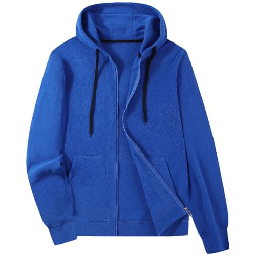 HAOLEI Forro Polar Hombre,Chaqueta de Hombre Invierno Sudadera Deportiva Cremallera Polar Entretiempo Sudaderas Jersey Manga Larga con Capucha Básica Casual Ropa de Trabajo Hoodie Sweatshirt