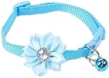 Katzenhalsband mit Blume und Glocke, Kätzchenhalsband für kleine Hunde und Katzen,...