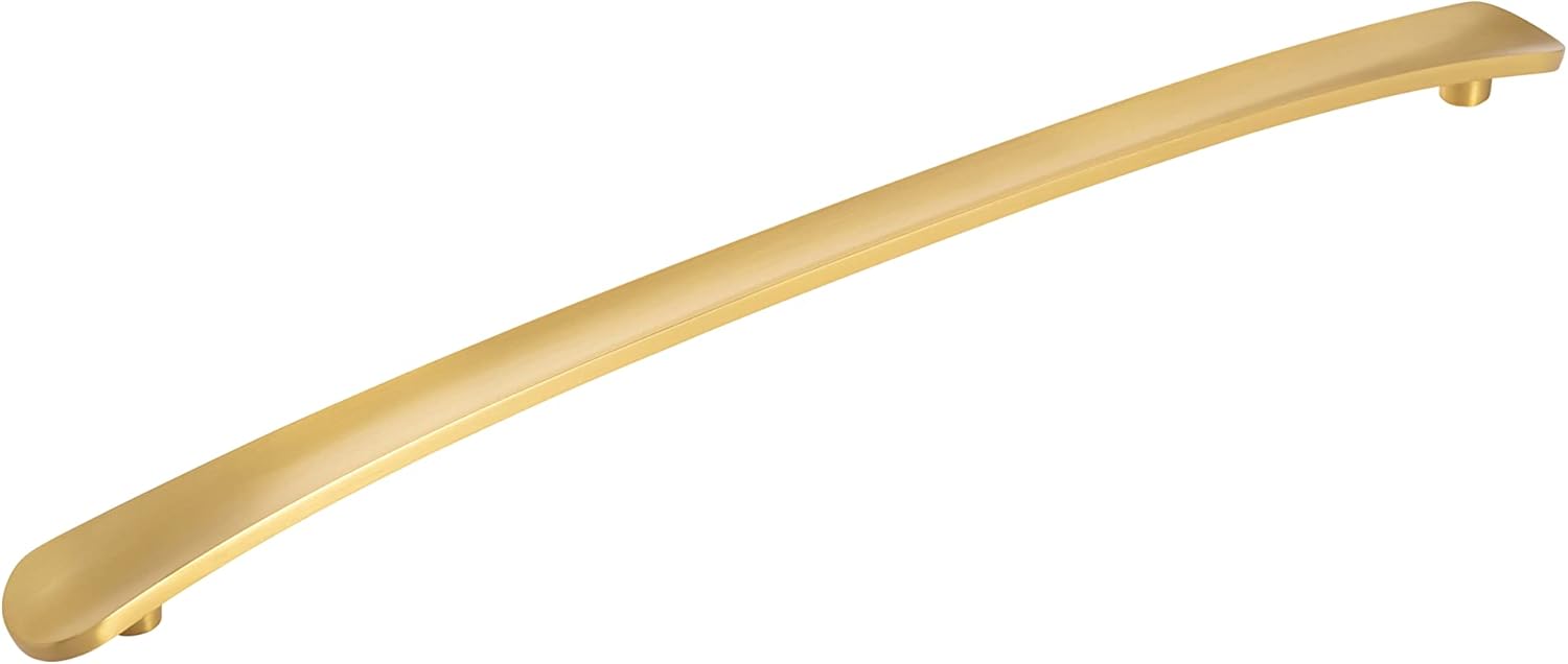 Belwith-Keeler Vale Collection Appliance Pull 18 Inch Center to Center Brushed Golden Brass Finish 18 Inch Center to Center (Appliance) Brushed Golden Brass