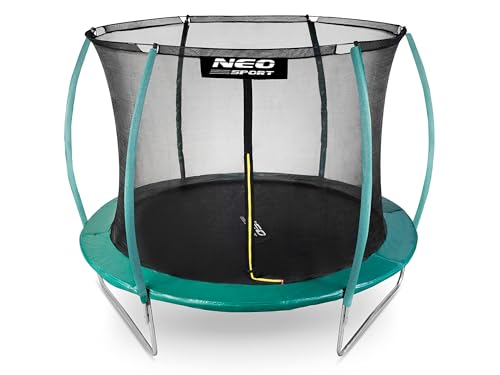 Gartentrampolin 244 cm Trampolin Kinder Trampolin Komplettset mit Innensicherheitsnetz Leiter Federabdeckung Sprungmatte