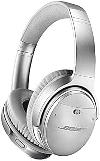 Bose QuietComfort 35 II Noise Cancelling Bluetooth Headphones— Wireless, Over Ear Headphones with Built in Microphone and Alexa Voice Control, Silver