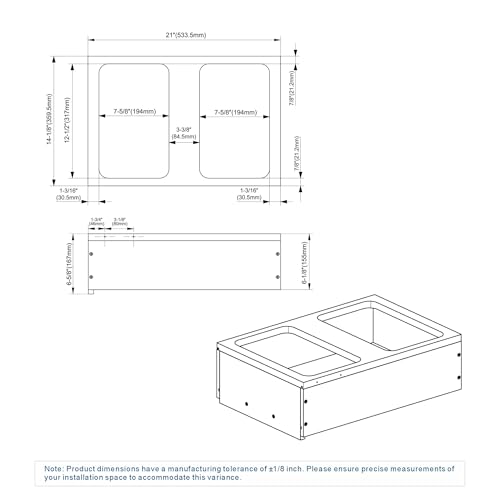 Base para caneca de basura Dowell con dos bin plasticos 50Qt miniatura 7